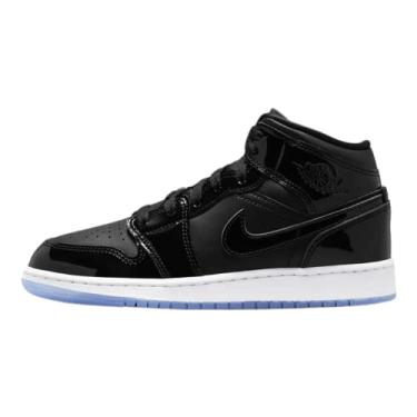 Imagem de Nike Tênis de basquete infantil Air Jordan 1 Retro High OG GS, Preto/Concord escuro/branco, 5.5 Big Kid