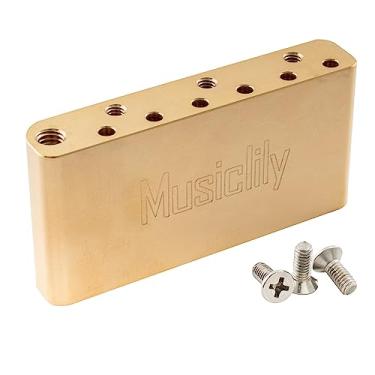 Imagem de Musiclily Ultra 36mm Bloco Tremolo Curto de Latão Espaçamento entre as Cordas 10.5mm para Ponte Guitarra Indonésia Squier Affinity e Bullet Series