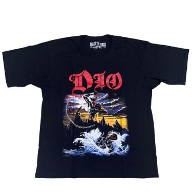 Imagem de Camiseta Dio Holy Diver Logo Blusa Banda De Rock Adulto Unissex Mr378