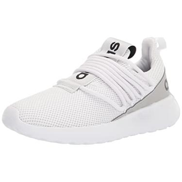 Imagem de adidas Tênis de corrida masculino Lite Racer Adapt 3.0, Branco/Cinza, 6.5