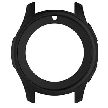 Imagem de AWADUO para Smasung Galaxy Watch de 46 mm capa protetora de silicone, capa protetora Smartwatch para Samsung Galaxy Watch 46 mm/Samsung Gear S3 Frontier SM-R760 Smartwatch, macia e durável, Silicone Black