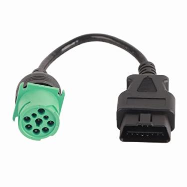Imagem de Adaptador De Scanner De Diagnóstico, Cabeça Masculina De 9 Pinos Para Adaptador De Cabo De Scanner De Diagnóstico De Caminhão OBD2 De 16 Pinos Para Motor Diesel Cummins Adaptador De Cabo De Scann