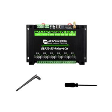 Imagem de Waveshare Módulo industrial de relé WiFi ESP32-S3 de 6 canais, suporta controle WiFi/Bluetooth/RS485, interfaces RS485/Pico HAT, com vários circuitos de proteção de isolamento