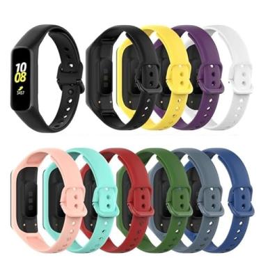 Imagem de Pulseira Silicone de Reposição Compatível com Samsung Galaxy Fit 2 Pinos Reforçados (Rosa)