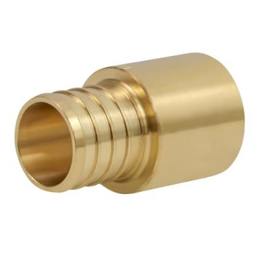 Imagem de Supply Giant Adaptador de suor macho QTNB1234-OM x conector de tubo de farpa PEX 1/2" x 3/4", 45