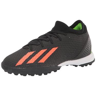 Imagem de adidas Tênis de futebol unissex X Speedportal.3 Turf, Preto/vermelho solar/verde solar, 6.5 Women/7.5 Men