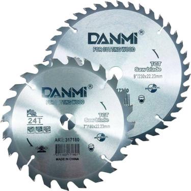 Imagem de Kit 2 Lamina Disco De Corte Prata Circular Madeira 180/230mm