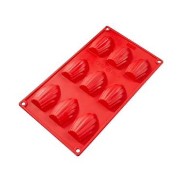 Imagem de Fat Daddio's Assadeira de silicone SMF-032 Madeleine de 9 cavidades (28 g)