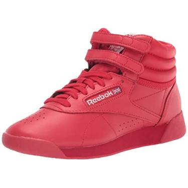 Imagem de Reebok Tênis feminino Freestyle Hi High Top, Vetor vermelho/branco, 8.5