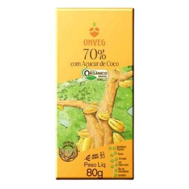 Imagem de Kit 3X: Chocolate 70% Cacau & Açúcar Coco Orgânico Onveg 80g