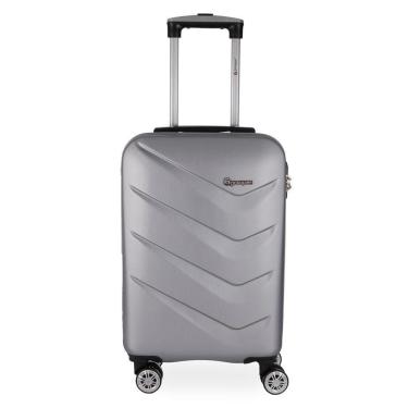 Imagem de Mala De Bordo Abs Gosuper Oslo Cadeado Integrado Rodas Giro 360° Prata P