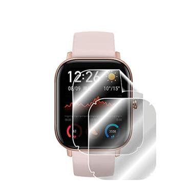 Imagem de Película protetora de tela IPG para Xiaomi Huami Amazfit GTS (2 unidades) invisível ultra HD transparente filme antiarranhões protetor de pele – lisa/autocura/sem bolhas