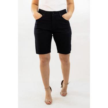 Imagem de Bermuda Feminina Preta Plus Size Ciclista Sarja Anticorpus-Feminino