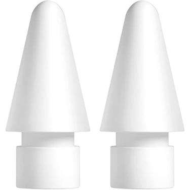 Imagem de Pacote com 2 pontas de substituição compatíveis com Apple Pencil 2 Gen iPad Pro Pencil - Ponta iPencil para iPad Pencil 1 st/Pencil 2 Gen (branca)