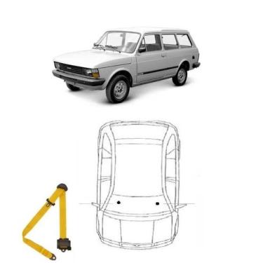 Imagem de Cinto de Segurança 3 pontos dianteiro Fiat Panorama - Dialp, Amarelo