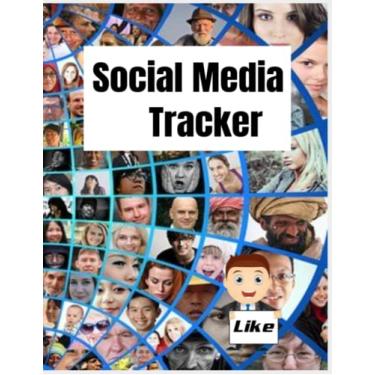 Imagem de SOCIAL MEDIA TRACKER: Size: 8,5″X11″ 200 FACEBOOK, INSTAGRAM, TWITTER & YOUTUBE Pages Date Time Post Views Likes Repost. You Can Use This Tracker for Personal Purposes or Professional