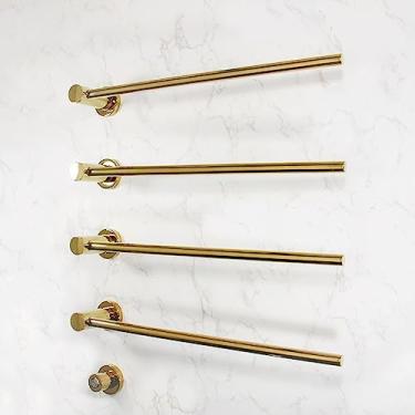 Imagem de Toalheiro aquecedor de parede elétrico inteligente aquecimento constante toalheiros 304 haste de aço inoxidável para banheiro, C, 568 mm