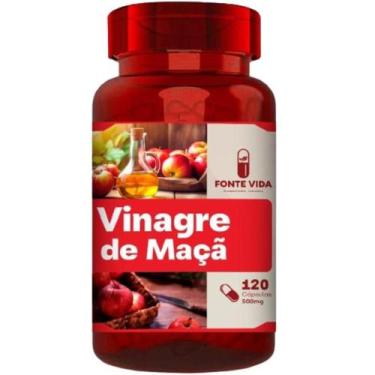 Imagem de Vinagre de Maça 500MG 120 Capsulas Fonte Vida - Fonte Verde
