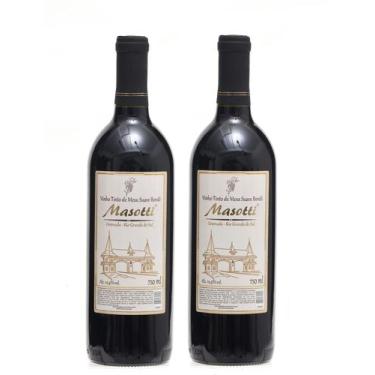 Imagem de Vinho tinto suave Bordô Masotti 750ml Kit 2 unid