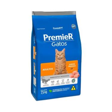Imagem de Premier Ambientes Internos Gatos Adultos Frango 7,5 kg