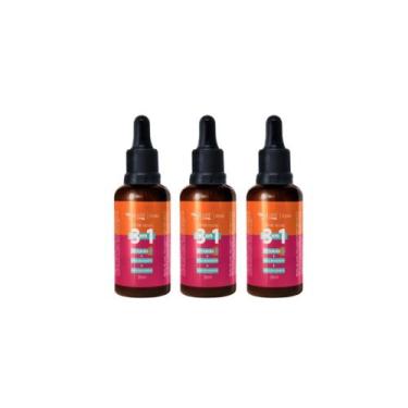 Imagem de kit c/ 3 unidades serum vitamina c + rosa mosqueta e acido hialuronico