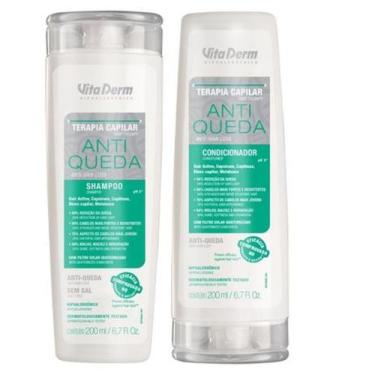 Imagem de Shampoo Anti Queda Vita Derm - 200ml  e Condicionador Anti Queda Vita 