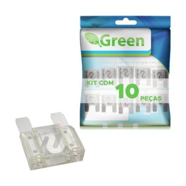 Imagem de 10x Fusível Automotivo Lâmina Grande Kit C/10 Peças 80amp - GREEN, 045