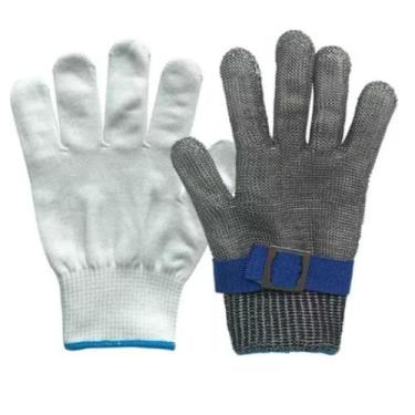Imagem de Luva De Segurança Malha Aço Inox Anti Corte Grau 9 - Mondial