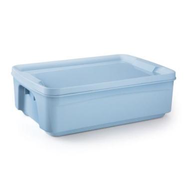 Imagem de Caixa Plastica Agraplast Pop 42 Litros 1018 Com rodinhas, Cinza