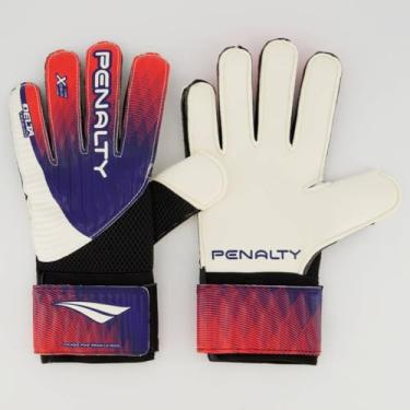 Imagem de Luva de Goleiro Penalty Adulto Delta Training Todos Pisos Cor:Azul+Vermelho;Tamanho:10