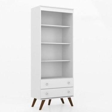 Imagem de Estante para Livros 2 Gavetas 3 Prateleiras Esm 216 Retrô - Movelbento