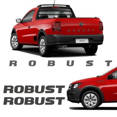 Imagem de Kit 3 Adesivos Saveiro Robust Grafite Modelo Original - SPORTINOX, Sav