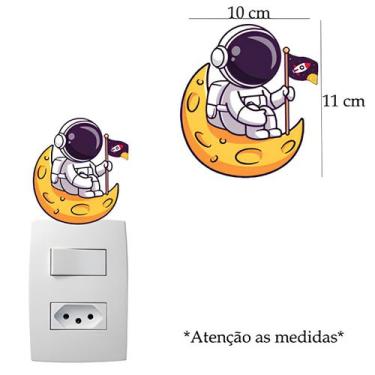 Imagem de Adesivo de Interruptor Astronauta Mod02 - Lojinha da Luc Adesivos