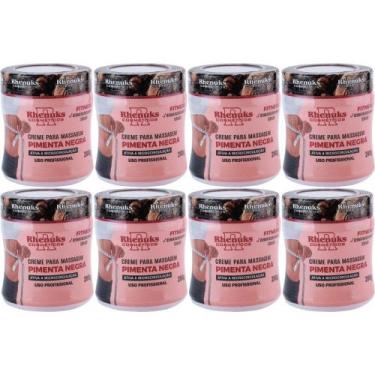 Imagem de Kit com 8 Creme Pimenta Negra Elimina Estrias e Celulites - Rhenuks