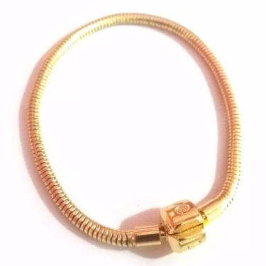 Imagem de Pulseira Berloque Pandora Charme Folheado A Ouro 18k - Milena Folheado