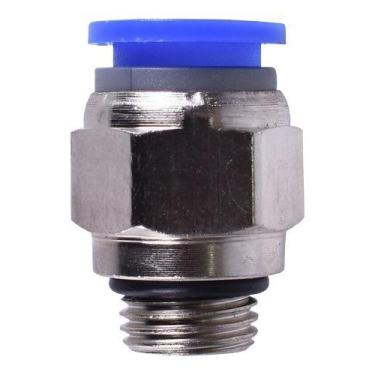 Imagem de Conexão Pneumática Reta Macho Rosca M5 Bsp X Tubo 6mm - Mecapar