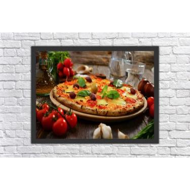 Imagem de Quadro Decorativo Pizzarias Pizza Gourmet Cozinhas Restaurantes Decora