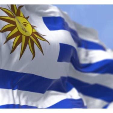 Imagem de Bandeira do Uruguai 1,50x0,90mt 100% poliéster Países Escola - WCAN