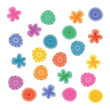 Imagem de Adesivo de Parede Infantil Flores Quarto Menina Bebe - 260ir - Allodi