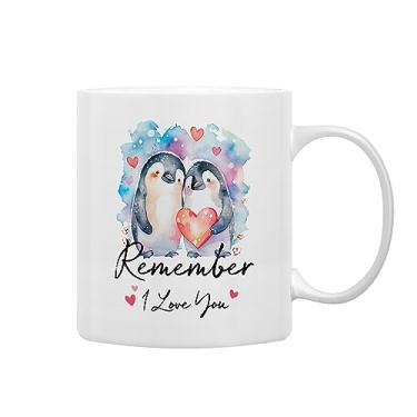 Imagem de QASHWEY Caneca de café Remember I Love You, presentes de casamento, presentes de noivado para casais, presentes de namorado, presentes para namorada, xícaras de café de cerâmica 325 ml, copo de chá