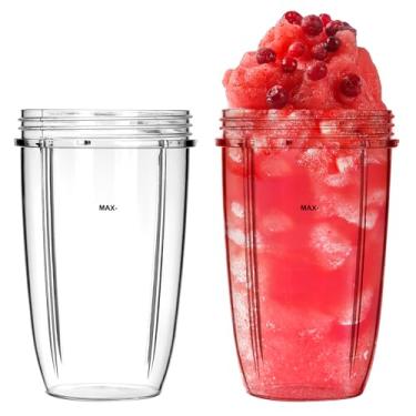 Imagem de QWORK Copo de substituição de 680 g - compatível com sistemas de liquidificador/misturador de 600 w e 900 w, 2 pacotes de plástico, lavável na lava-louças