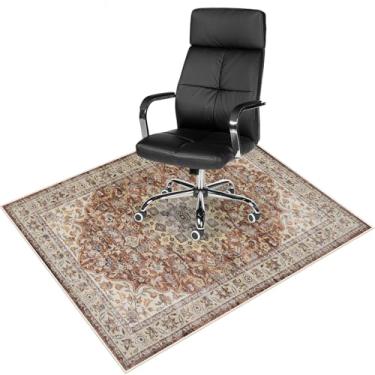 Imagem de Anidaroel Tapete de cadeira de escritório de 122 cm x 152 cm para piso de madeira, tapete de cadeira de mesa para cadeiras de rodinhas, tapete antiderrapante para cadeira de jogos de computador,