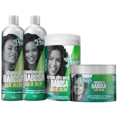 Imagem de Kit Babosa Soul Power Shampoo Condicionador Mascara E Creme De Pentear