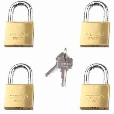 Imagem de Cadeado Pado E-20mm Com Mesmo Segredo 4 Unidades
