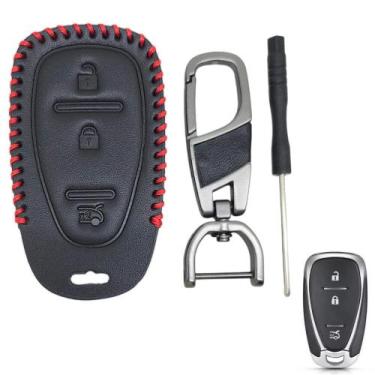 Imagem de Proteção couro chave Remota 3 botões Chevrolet cruze Lsport6tz Equinox