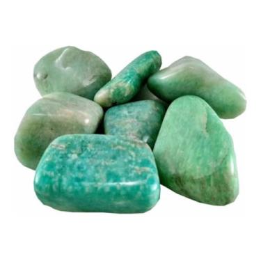 Imagem de Pedra Amazonita Rolada 2cm Cristal Natural para acalmar a mente e Atra