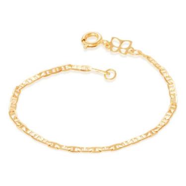 Imagem de L927, Pulseira Infantil Pino 060 Diamantado. 550744 - Rommanel, Branco