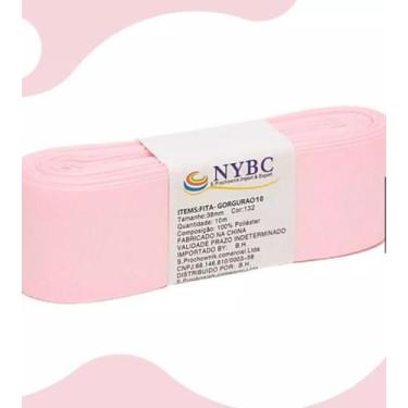 Imagem de Fita Gorgurão Artesanato Laço 10m 22mm Cores Variadas Nybc, Rosa Bebê