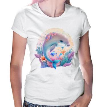 Imagem de Baby Look Golfinho Fofo - Foca na Moda, Branco, G