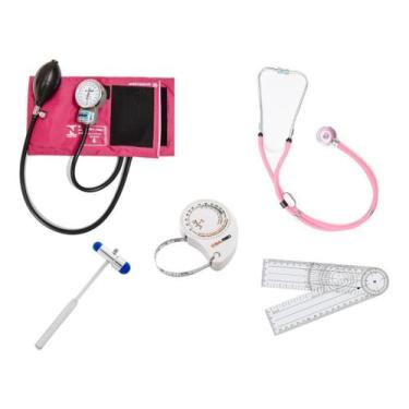 Imagem de Kit De Fisioterapia Com Martelo Buck Preto - P.A.MED - P.A. MED, Rosa